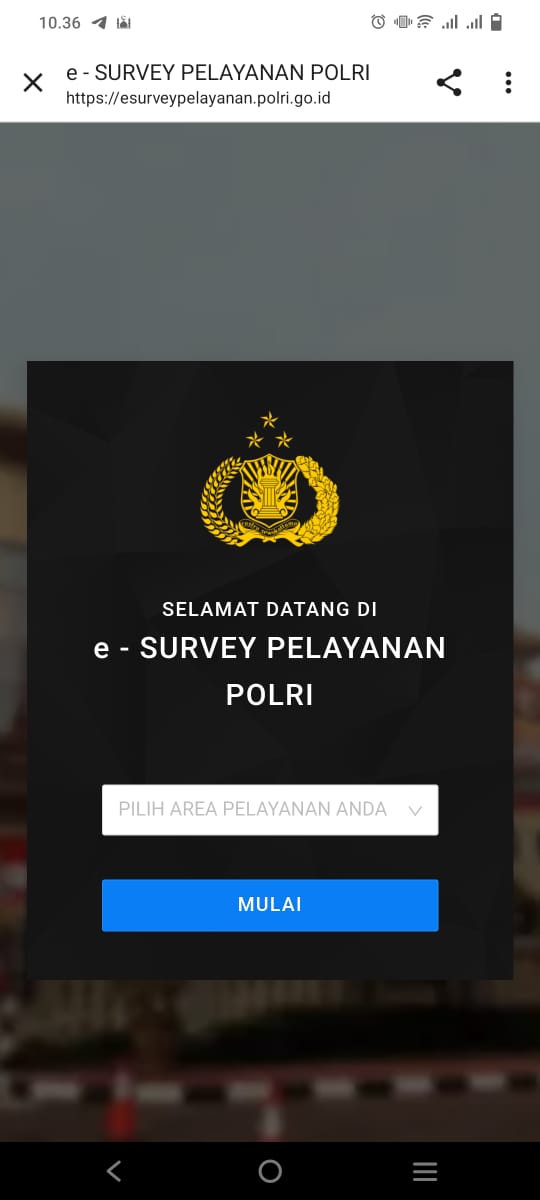 Sistem E-Survery Pelayanan Biro SDM Polda Sultra